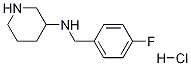 (4-Fluoro-benzyl)-piperidin-3-yl-amine hydrochloride Structure