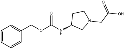 ((R)-3-BenzyloxycarbonylaMino-pyrrolidin-1-yl)-acetic acid Structure