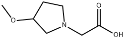2-(3-甲氧基吡咯烷-1-基)乙酸, 1353986-57-8, 结构式