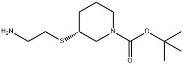 (R)-3-(2-AMino-ethylsulfanyl)-piperidine-1-carboxylic acid tert-butyl ester Structure