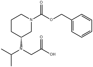 (R)-3-(CarboxyMethyl-isopropyl-aMino)-piperidine-1-carboxylic acid benzyl ester 结构式