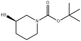 (R)-3-巯基-哌啶-1-羧酸叔丁酯, 1202761-09-8, 结构式