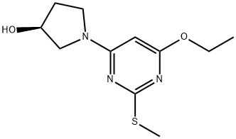 (S)-1-(6-乙氧基-2-甲硫基-嘧啶-4-基)-吡咯烷-3-醇,1354018-60-2,结构式