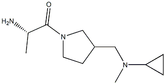 (S)-2-AMino-1-{3-[(cyclopropyl-Methyl-aMino)-Methyl]-pyrrolidin-1-yl}-propan-1-one 化学構造式