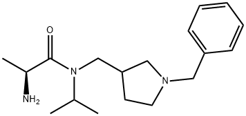 (S)-2-AMino-N-(1-benzyl-pyrrolidin-3-ylMethyl)-N-isopropyl-propionaMide Struktur