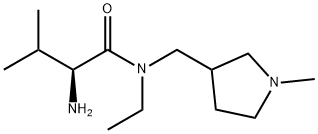 (S)-2-AMino-N-ethyl-3-Methyl-N-(1-Methyl-pyrrolidin-3-ylMethyl)-butyraMide 化学構造式