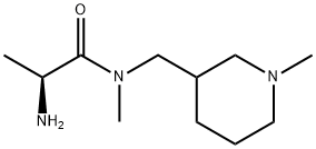 (S)-2-AMino-N-Methyl-N-(1-Methyl-piperidin-3-ylMethyl)-propionaMide Struktur