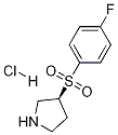 (S)-3-(4-氟-苯磺酰基)-吡咯烷盐酸盐, 1354010-06-2, 结构式