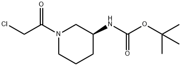 [(S)-1-(2-Chloro-acetyl)-piperidin-3-yl]-carbaMic acid tert-butyl ester Struktur