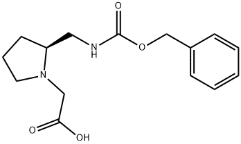 [(S)-2-(BenzyloxycarbonylaMino-Methyl)-pyrrolidin-1-yl]-acetic acid Struktur