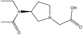 [(S)-3-(Acetyl-ethyl-aMino)-pyrrolidin-1-yl]-acetic acid Struktur
