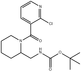 [1-(2-氯-吡啶-3-羰基)-哌啶-2-基甲基]-氨基甲酸叔丁基酯, 1353980-08-1, 结构式