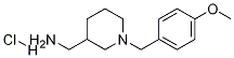 [1-(4-甲氧基-苄基)-哌啶-3-基]-甲基-胺盐酸盐, 1353980-07-0, 结构式