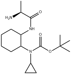 [2-((S)-2-AMino-propionylaMino)-cyclohexyl]-cyclopropyl-carbaMic acid tert-butyl ester Struktur