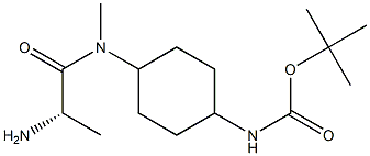{4-[((S)-2-AMino-propionyl)-Methyl-aMino]-cyclohexyl}-carbaMic acid tert-butyl ester Struktur