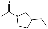 1-(3-IodoMethyl-pyrrolidin-1-yl)-ethanone Structure