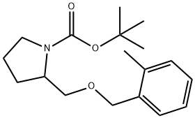 2-(2-甲基-苄氧基甲基)-吡咯烷-1-羧酸叔丁基酯,1121602-79-6,结构式