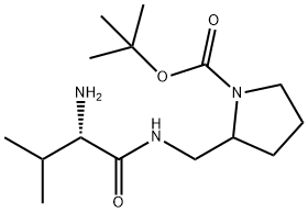 2-[((S)-2-AMino-3-Methyl-butyrylaMino)-Methyl]-pyrrolidine-1-carboxylic acid tert-butyl ester Structure