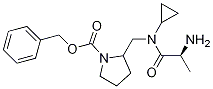 2-{[((S)-2-AMino-propionyl)-cyclopropyl-aMino]-Methyl}-pyrrolidine-1-carboxylic acid benzyl ester Struktur