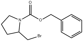 2-(溴甲基)吡咯烷-1-羧酸苄酯, 86954-06-5, 结构式