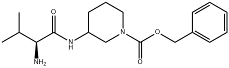 3-((S)-2-AMino-3-Methyl-butyrylaMino)-piperidine-1-carboxylic acid benzyl ester Structure
