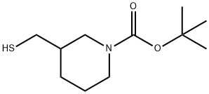 3-MercaptoMethyl-piperidine-1-carboxylic acid tert-butyl ester Structure