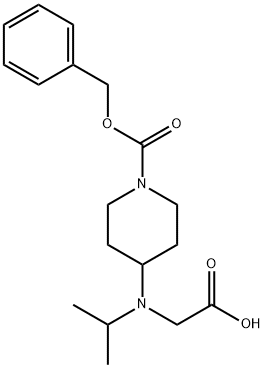 4-(CarboxyMethyl-isopropyl-aMino)-piperidine-1-carboxylic acid benzyl ester Struktur