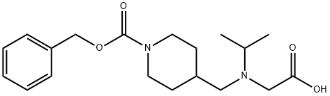 4-[(CarboxyMethyl-isopropyl-aMino)-Methyl]-piperidine-1-carboxylic acid benzyl ester Structure