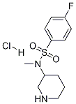 4-氟-N-甲基-N-哌啶-3-基-苯磺酰胺盐酸盐, 1353971-21-7, 结构式