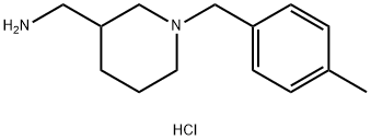 C-[1-(4-Methyl-benzyl)-piperidin-3-yl]-MethylaMine
hydrochloride Structure