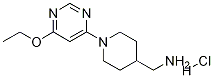C-[1-(6-Ethoxy-pyriMidin-4-yl)-piperidin-4-yl]-MethylaMine hydrochloride 化学構造式