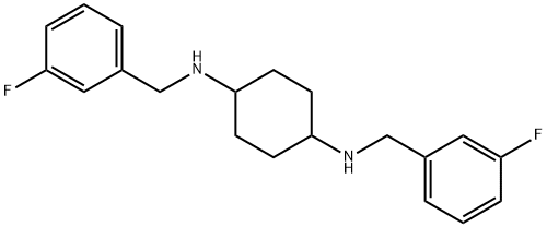 N,N'-双-(3-氟-苄基)-环己烷-1,4-二胺 结构式