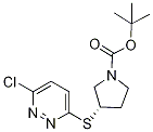 (S)-3-(6-Chloro-pyridazin-3-ylsulfa
nyl)-pyrrolidine-1-carboxylic acid
tert-butyl ester Struktur