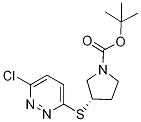 (S)-3-(6-Chloro-pyridazin-3-ylsulfa
nyl)-pyrrolidine-1-carboxylic acid
tert-butyl ester Structure