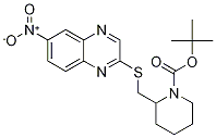 2-(6-Nitro-quinoxalin-2-ylsulfanylM
ethyl)-piperidine-1-carboxylic acid
tert-butyl ester,,结构式