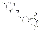 3-(5-Fluoro-pyriMidin-2-ylsulfanylM
ethyl)-pyrrolidine-1-carboxylic aci
d tert-butyl ester Struktur