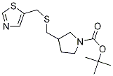3-(Thiazol-5-ylMethylsulfanylMethyl
)-pyrrolidine-1-carboxylic acid ter
t-butyl ester Struktur