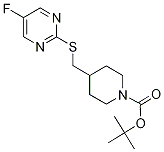 4-(5-Fluoro-pyriMidin-2-ylsulfanylM
ethyl)-piperidine-1-carboxylic acid
tert-butyl ester Struktur