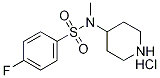 4-氟-N-甲基-N-哌啶-4-基-苯磺酰胺盐酸盐, 1353958-85-6, 结构式