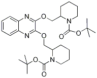 2-((2-((1-(叔丁氧基羰基)哌啶-2-基)甲氧基)喹喔啉-3-基氧基)甲基)哌啶-1-甲酸叔丁酯, 1289385-21-2, 结构式