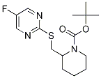 2-(5-Fluoro-pyriMidin-2-ylsulfanylM
ethyl)-piperidine-1-carboxylic acid
tert-butyl ester Struktur