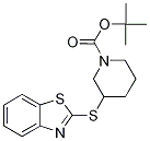 3-(Benzothiazol-2-ylsulfanyl)-piper
idine-1-carboxylic acid tert-butyl
ester Structure