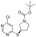 (R)-3-(6-Chloro-pyriMidin-4-ylsulfa
nyl)-pyrrolidine-1-carboxylic acid
tert-butyl ester Structure