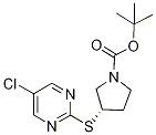 (S)-3-(5-Chloro-pyriMidin-2-ylsulfa
nyl)-pyrrolidine-1-carboxylic acid
tert-butyl ester Struktur
