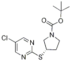 (S)-3-(5-Chloro-pyriMidin-2-ylsulfa
nyl)-pyrrolidine-1-carboxylic acid
tert-butyl ester Structure
