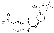(R)-3-(6-Nitro-1H-benzoiMidazol-2-y
lsulfanyl)-pyrrolidine-1-carboxylic
acid tert-butyl ester Struktur