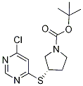 (S)-3-(6-Chloro-pyriMidin-4-ylsulfa
nyl)-pyrrolidine-1-carboxylic acid
tert-butyl ester Struktur