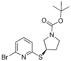(R)-3-(6-BroMo-pyridin-2-ylsulfanyl
)-pyrrolidine-1-carboxylic acid ter
t-butyl ester Struktur