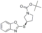 (R)-3-(Benzooxazol-2-ylsulfanyl)-py
rrolidine-1-carboxylic acid tert-bu
tyl ester Structure
