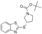 (S)-3-(Benzothiazol-2-ylsulfanyl)-p
yrrolidine-1-carboxylic acid tert-b
utyl ester Struktur